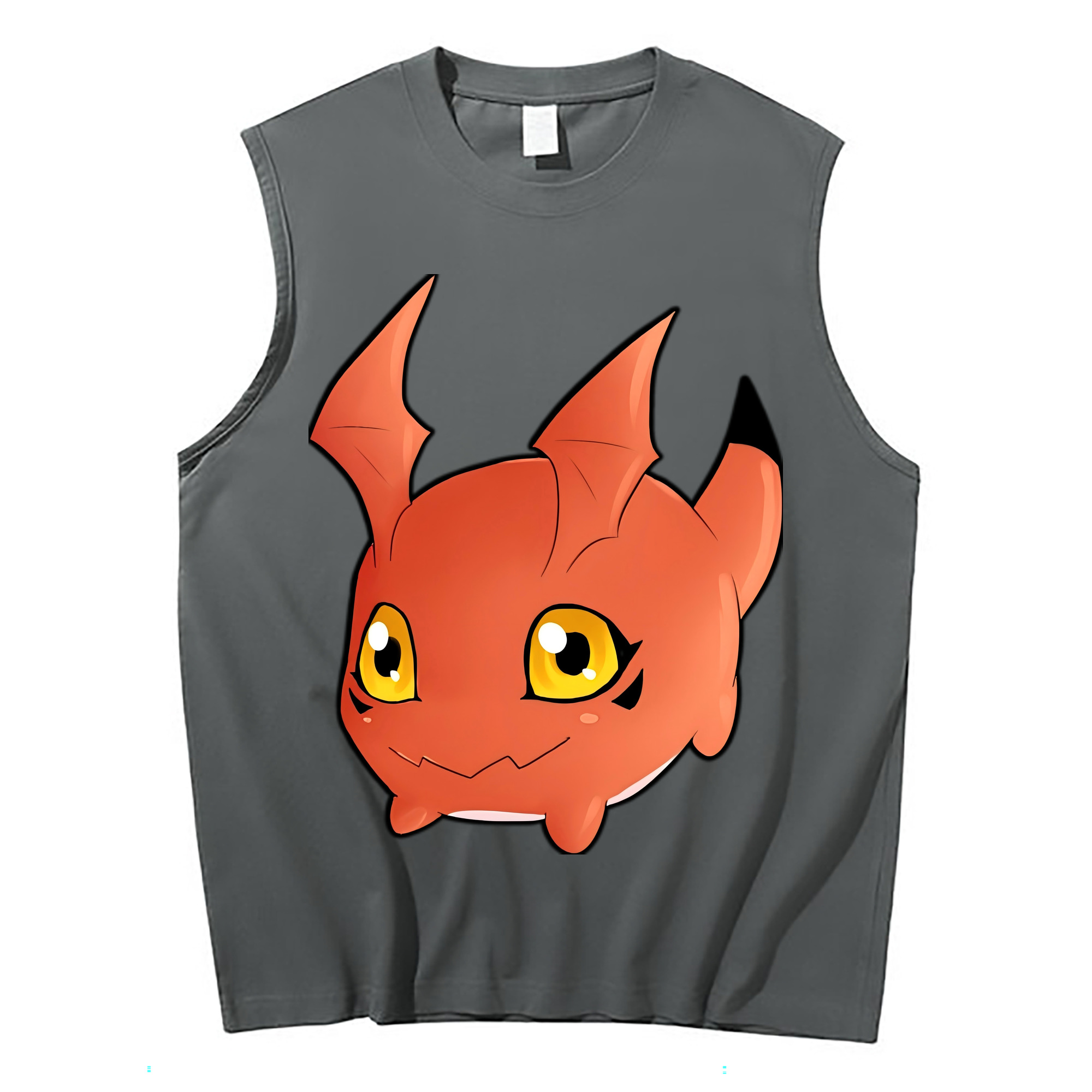 （画像用） Digimon デジタルモンスター/デジモン コットン100％タンクトップ（フロントプリント）